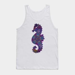 Glam Rainbow Metallic Seahorse Tank Top